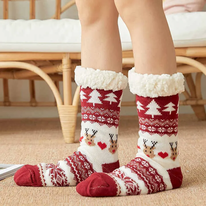 جوارب شتوية سميكة مخملية,Thick velvet winter socks