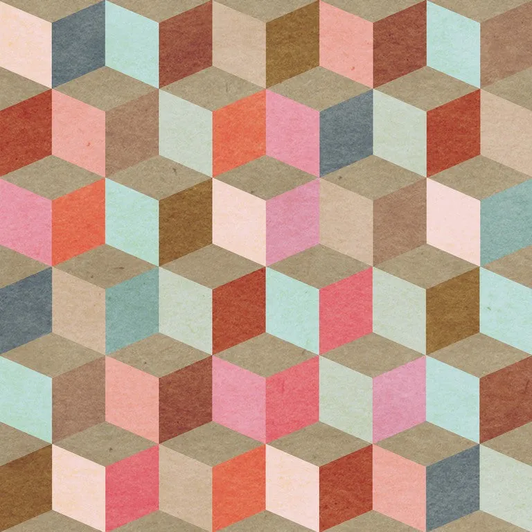 Coloured Geometry Circus Wallpaper