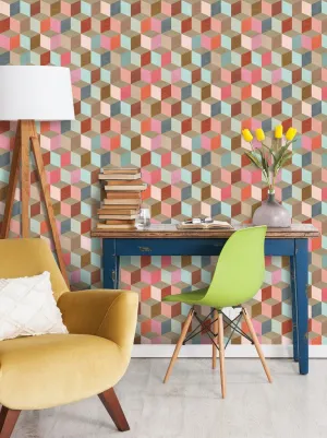 Coloured Geometry Circus Wallpaper