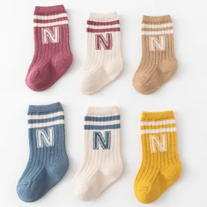 Knit Letter Kids Socks