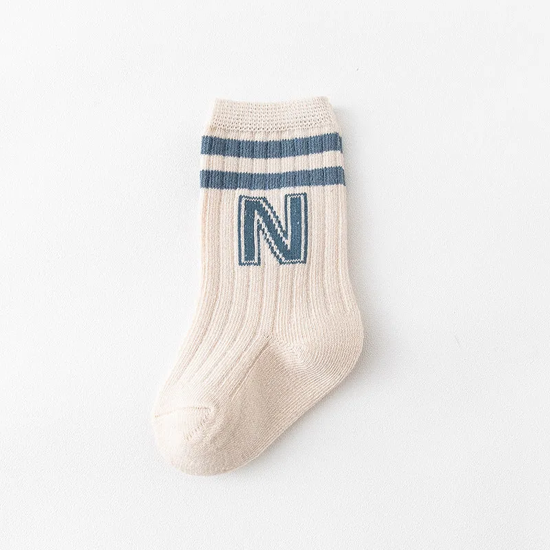 Knit Letter Kids Socks