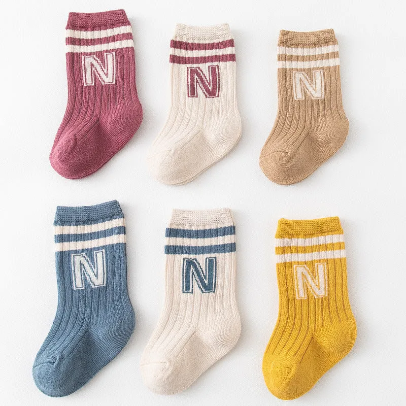 Knit Letter Kids Socks