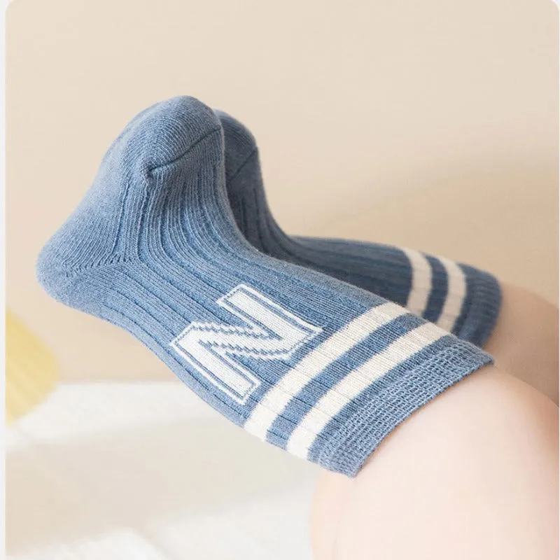 Knit Letter Kids Socks
