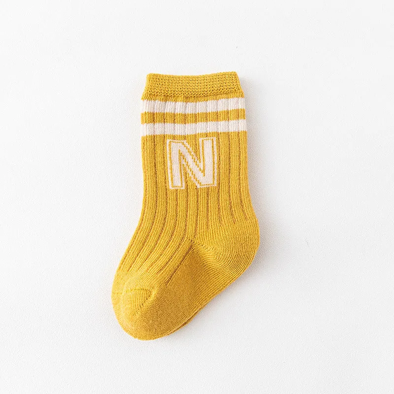 Knit Letter Kids Socks