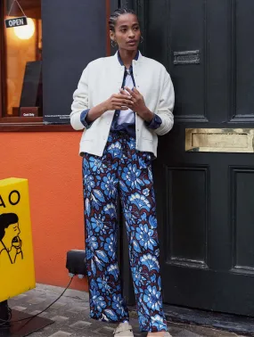 Mandy LENZING ECOVERO Recycled Trousers | Blue Floral Saraca