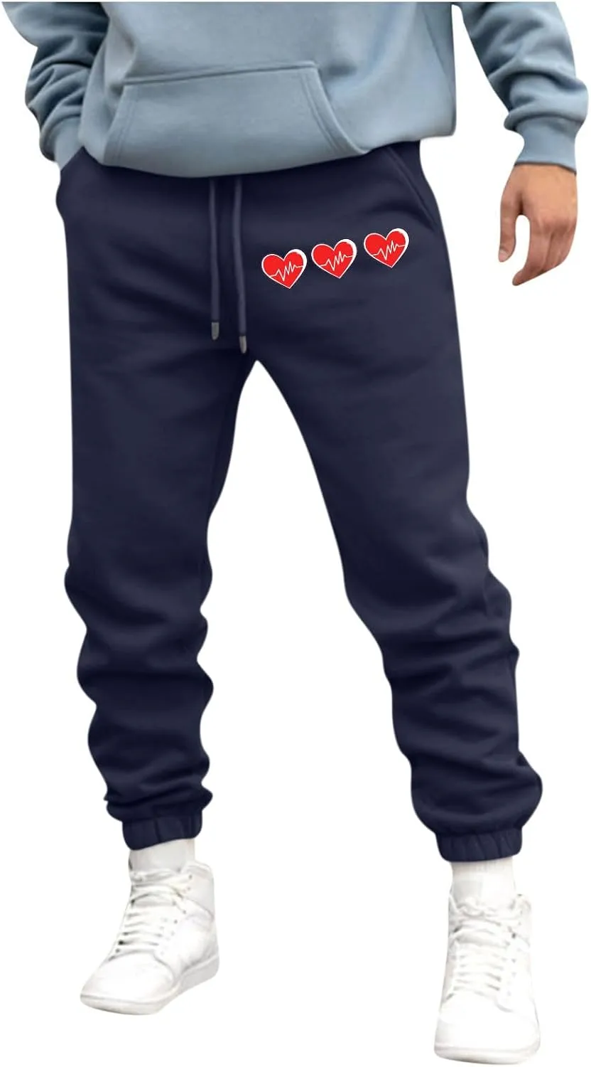 Men Jogger Sweat Pant Slim Fit Sweatpants Casual Running Sports Pants Tapered Trousers Jogging Bottoms with Pockets