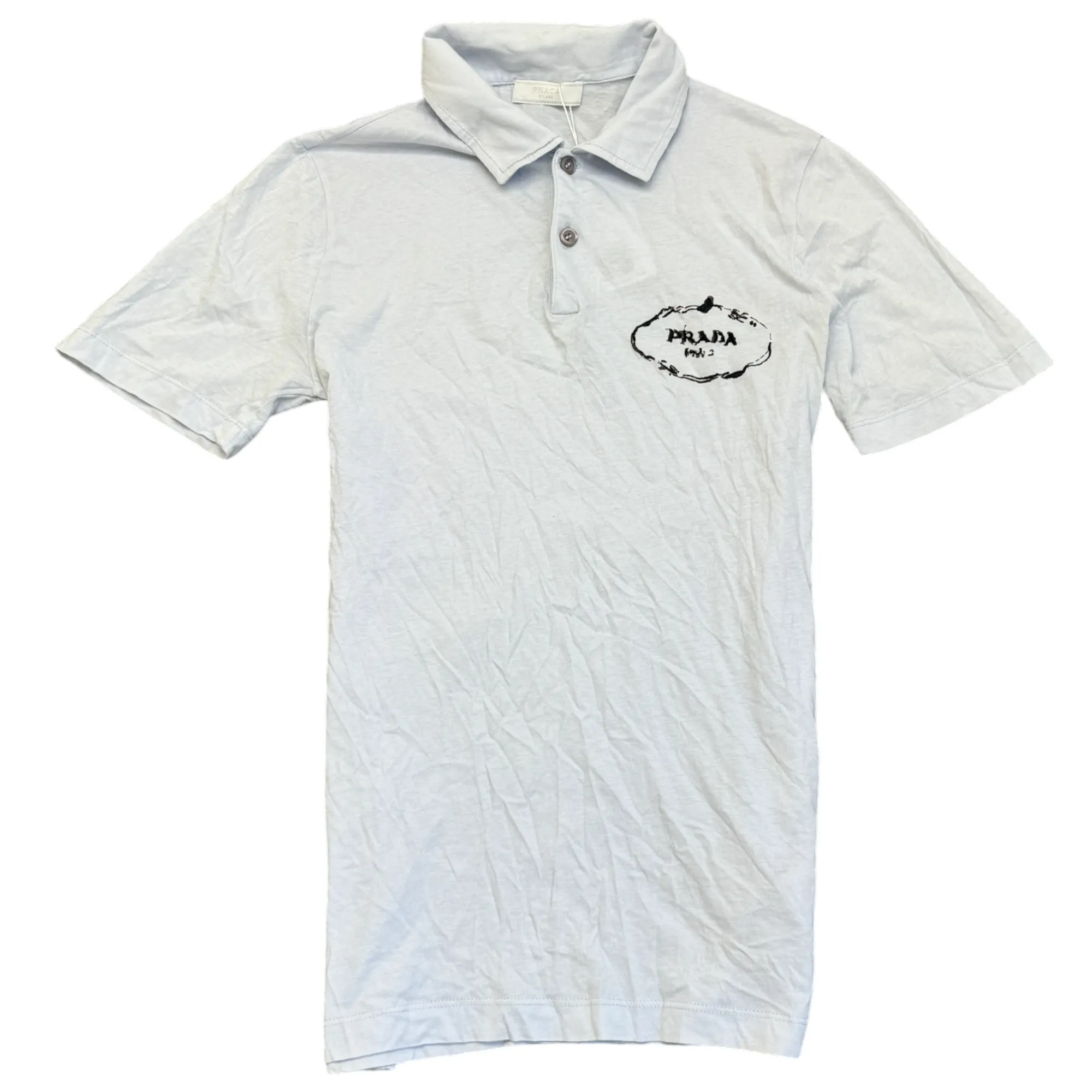 Men's Embroidered Logo T-Shirt Blue Size S