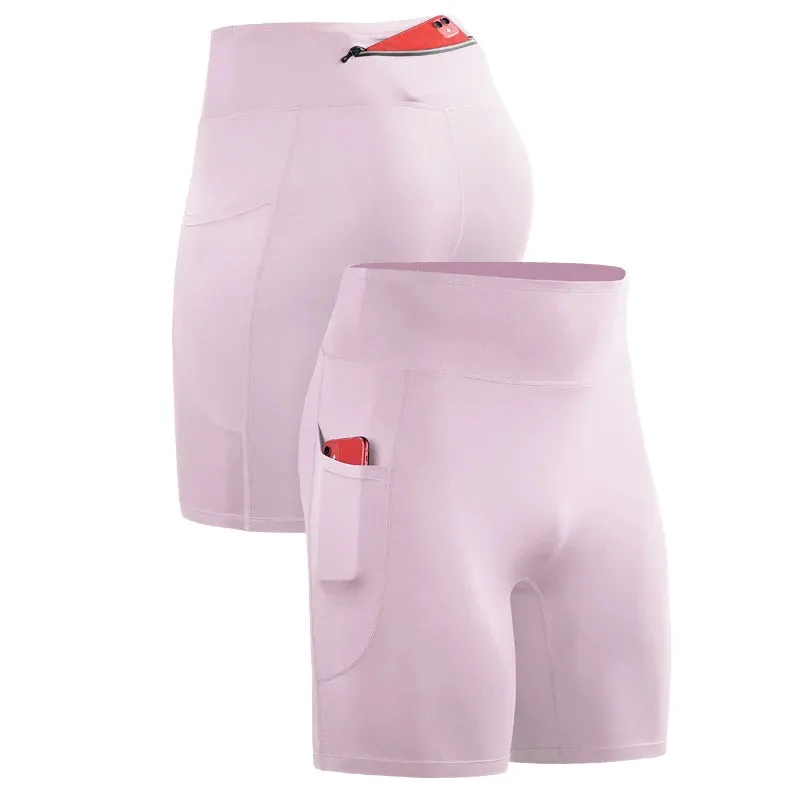 Men's High Waist Breathable Running Shorts with Pockets