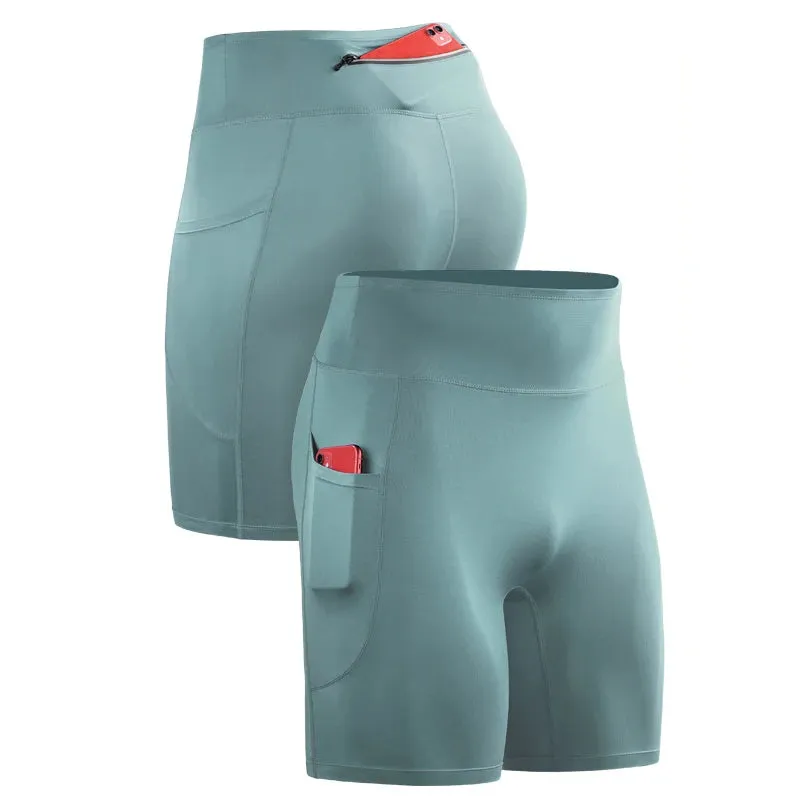 Men's High Waist Breathable Running Shorts with Pockets