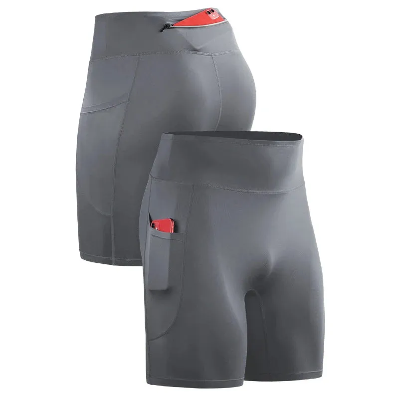 Men's High Waist Breathable Running Shorts with Pockets