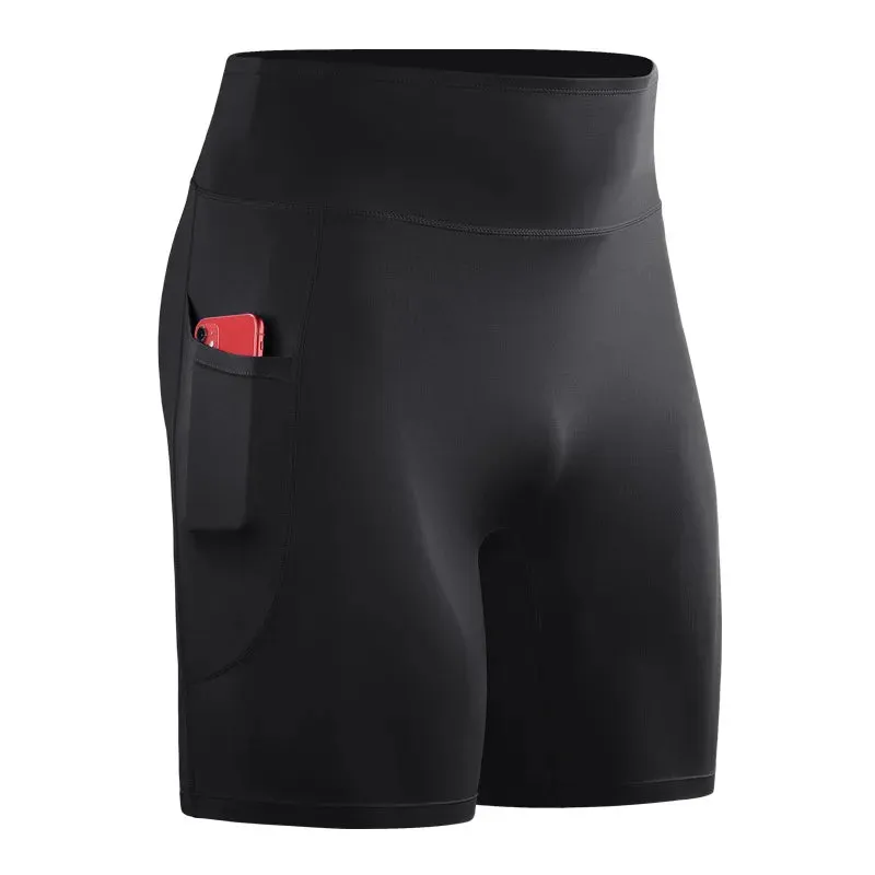 Men's High Waist Breathable Running Shorts with Pockets