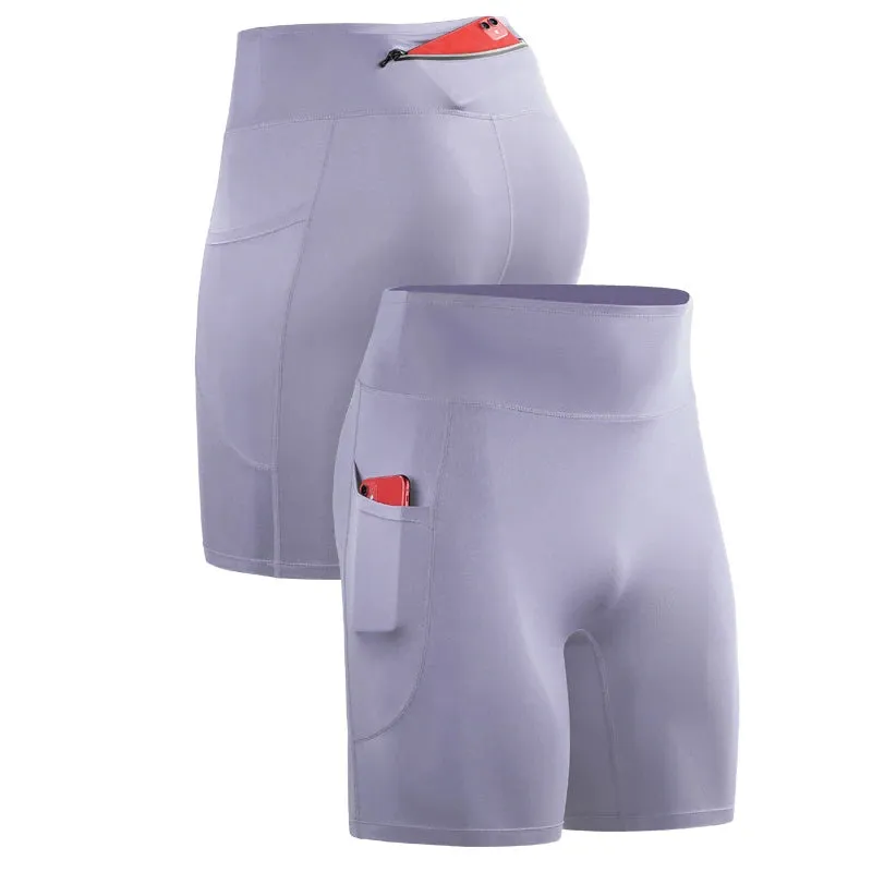 Men's High Waist Breathable Running Shorts with Pockets