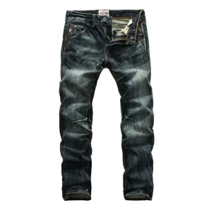West Louis Minimalist Style Washing Jeans
